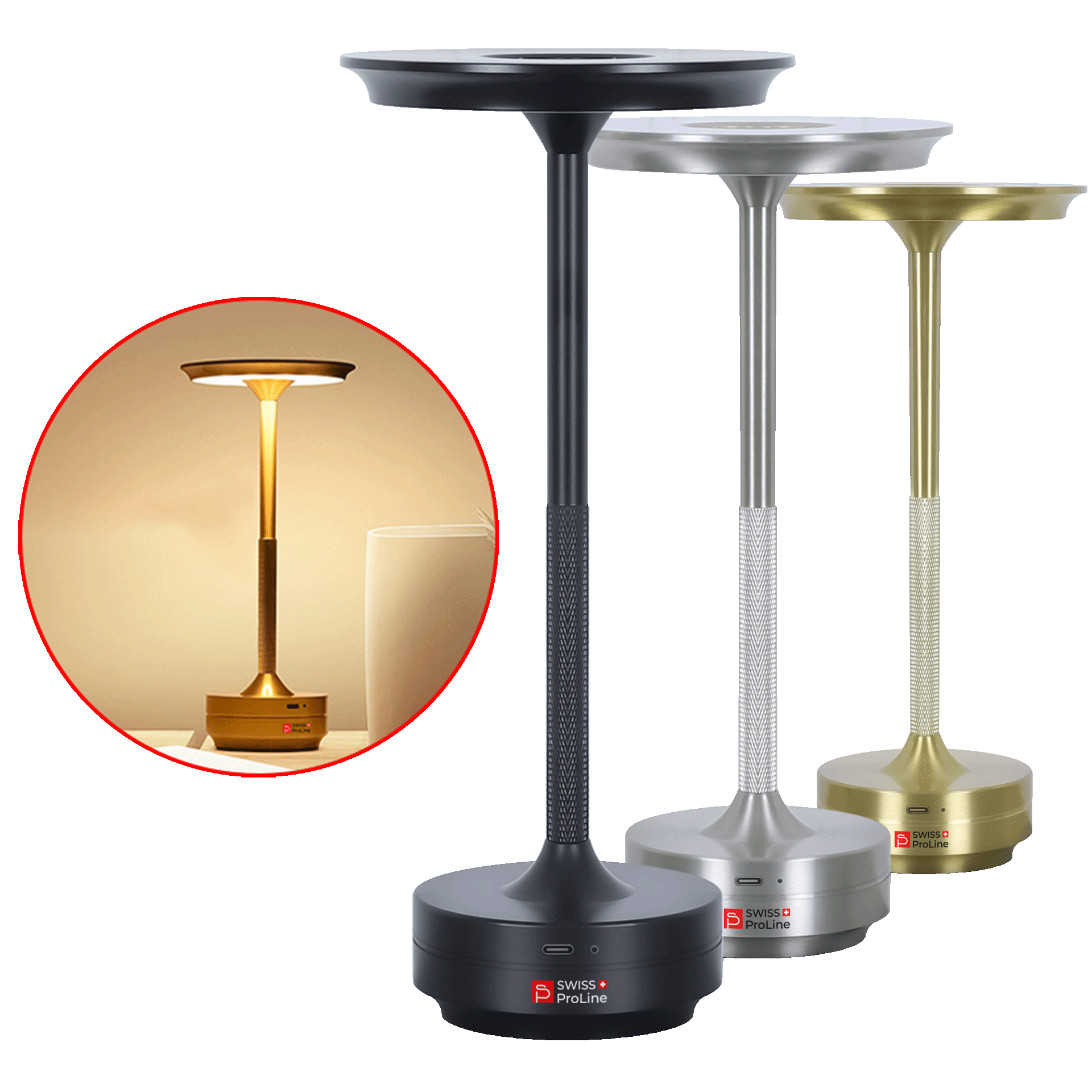 Lampe luxe LED sans fil tactile