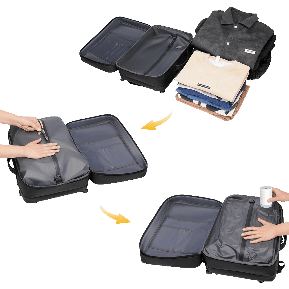 Sac à dos multifonctions avec pompe de compression (compatible Easyjet - 45cm) – Image 7