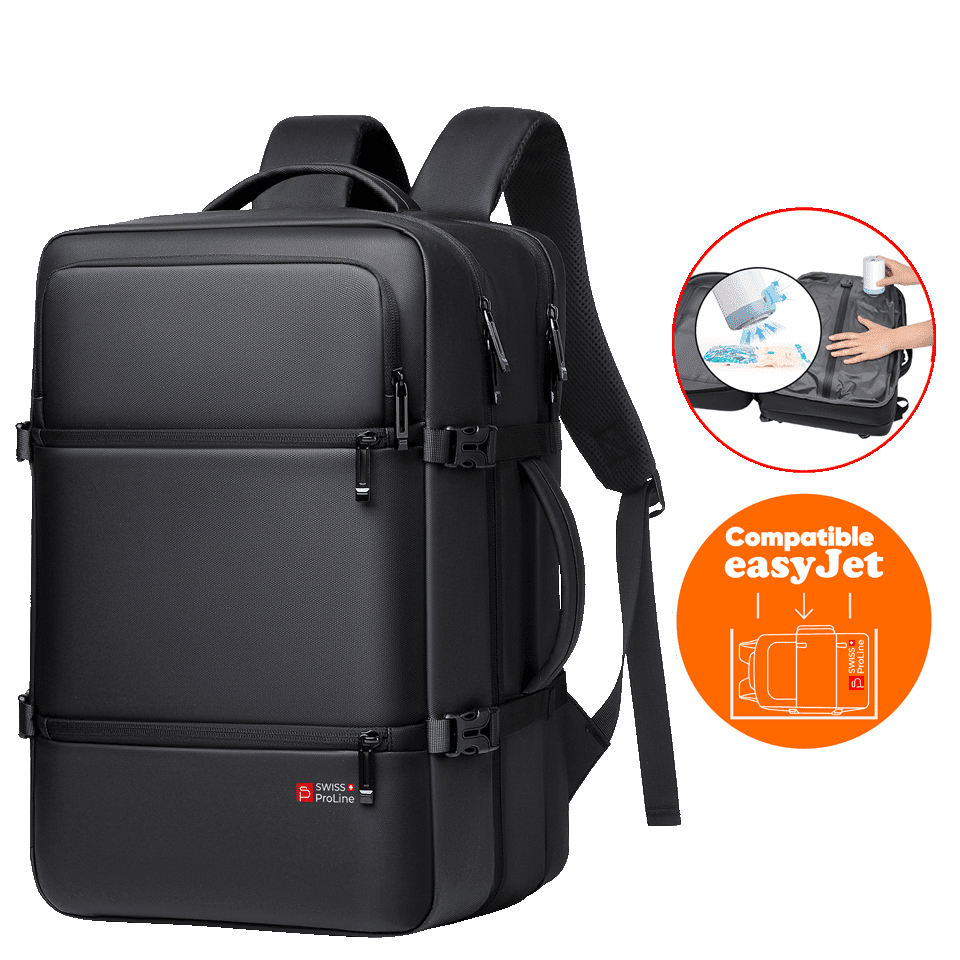 Sac à dos multifonctions avec pompe de compression (compatible Easyjet - 45cm)