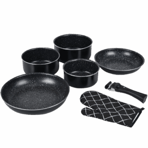 Batterie de cuisine 7 pièces avec poignée amovible tous feux dont Induction