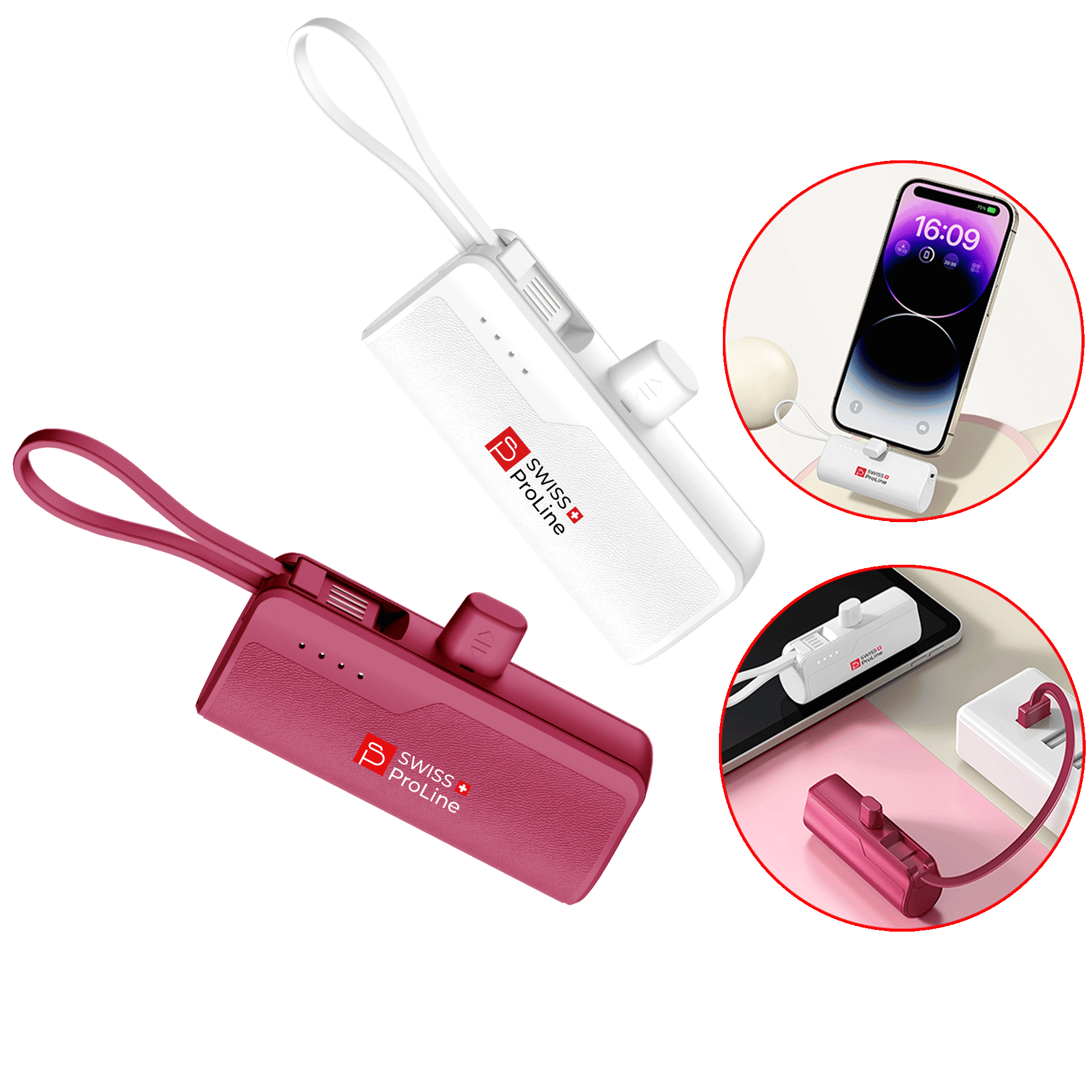 Batterie portable pratique (USB-C) 5'000 mAh