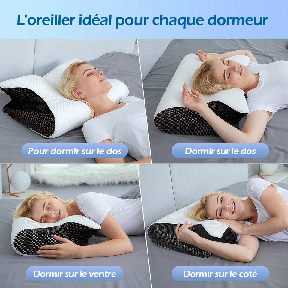 Oreiller cervical à mémoire de forme 4en1 – Image 4