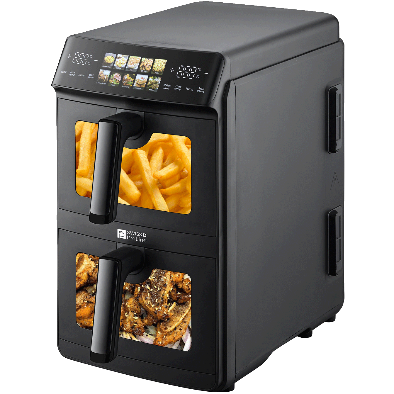 Friteuse à air chaud Air Fryer 10L (sans huile) avec double compartiments superposés – Image 3