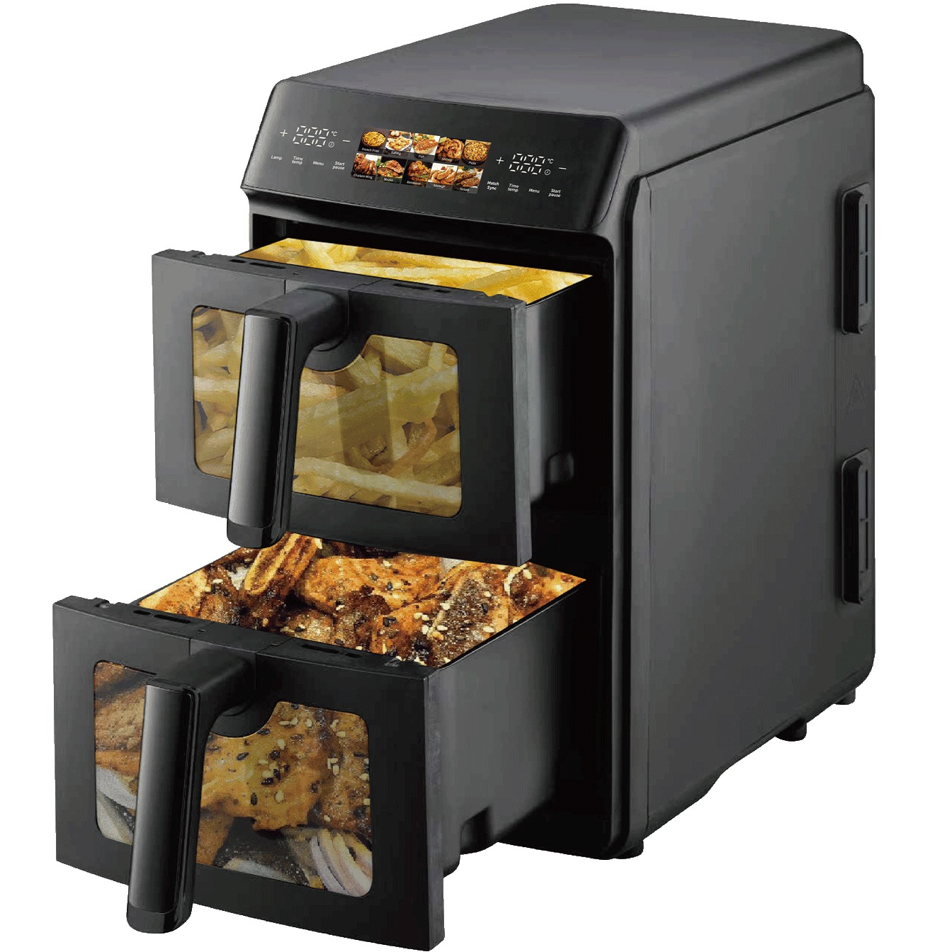 Friteuse à air chaud Air Fryer 10L (sans huile) avec double compartiments superposés – Image 4