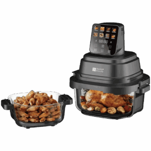 Friteuse Crispy Air Fryer (sans huile) portable avec double compartiments en verre